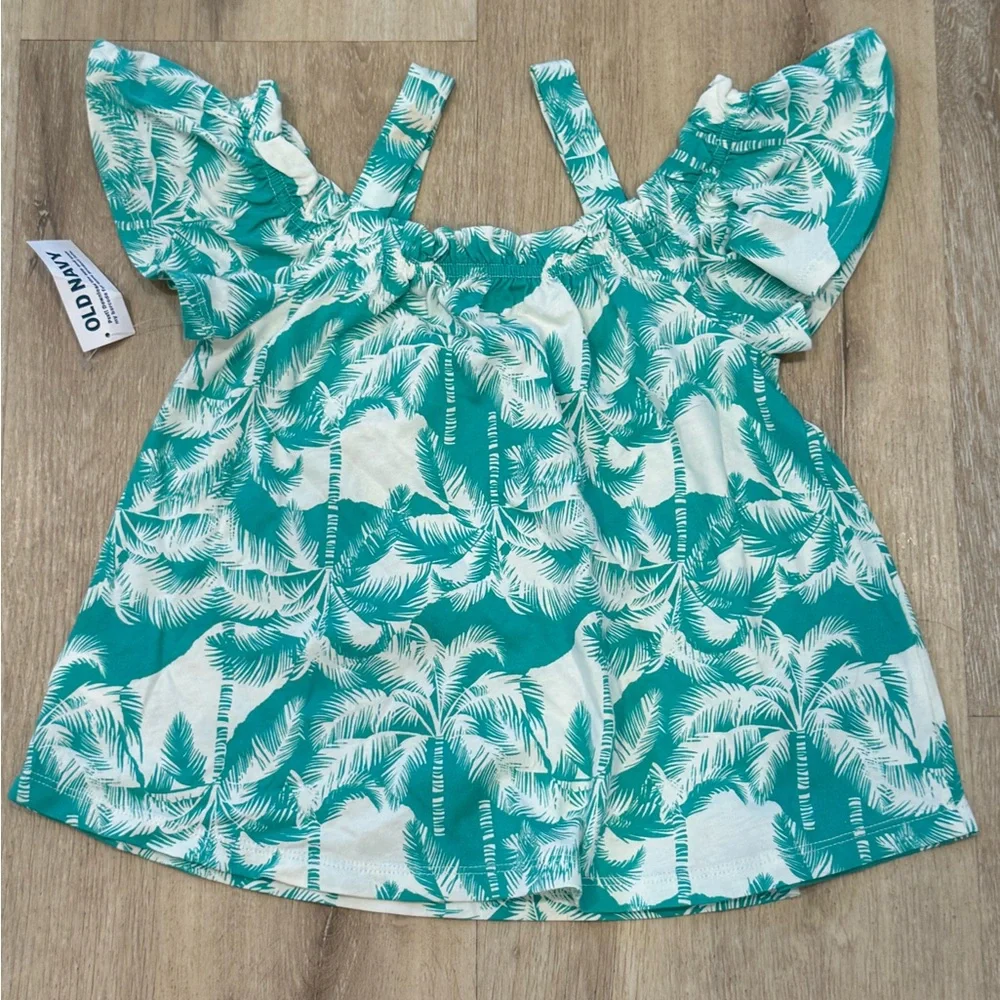 Old Navy cold-shoulder printed swing top for girls- Size M (8)